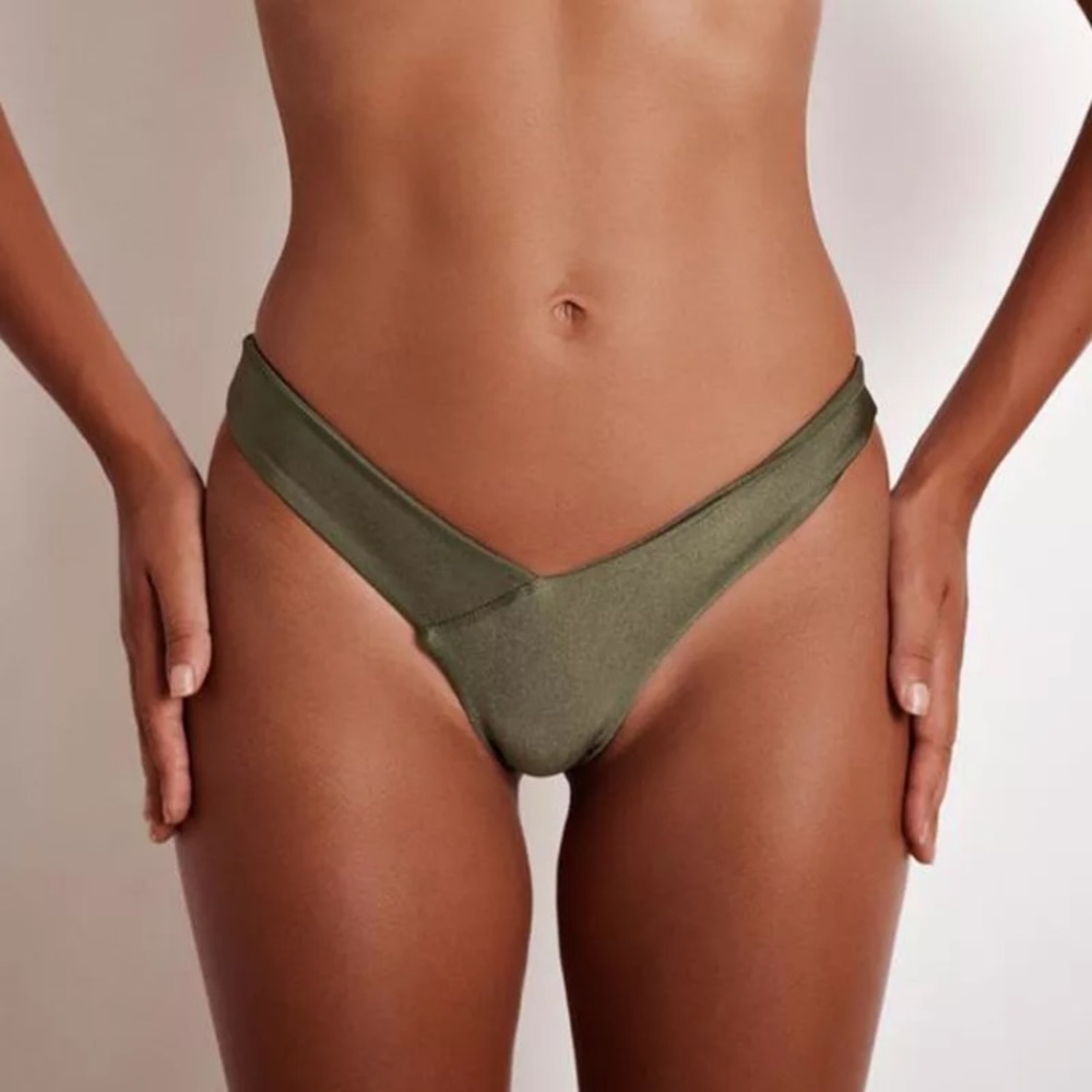 NWT Shine Brazilian Bikini Cheeky Swim Bottom